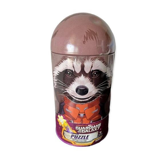 New Marvel Guardians of the Galaxy Rocket Raccoon Puzzle & Keepsake Tin - Picture 1 of 2